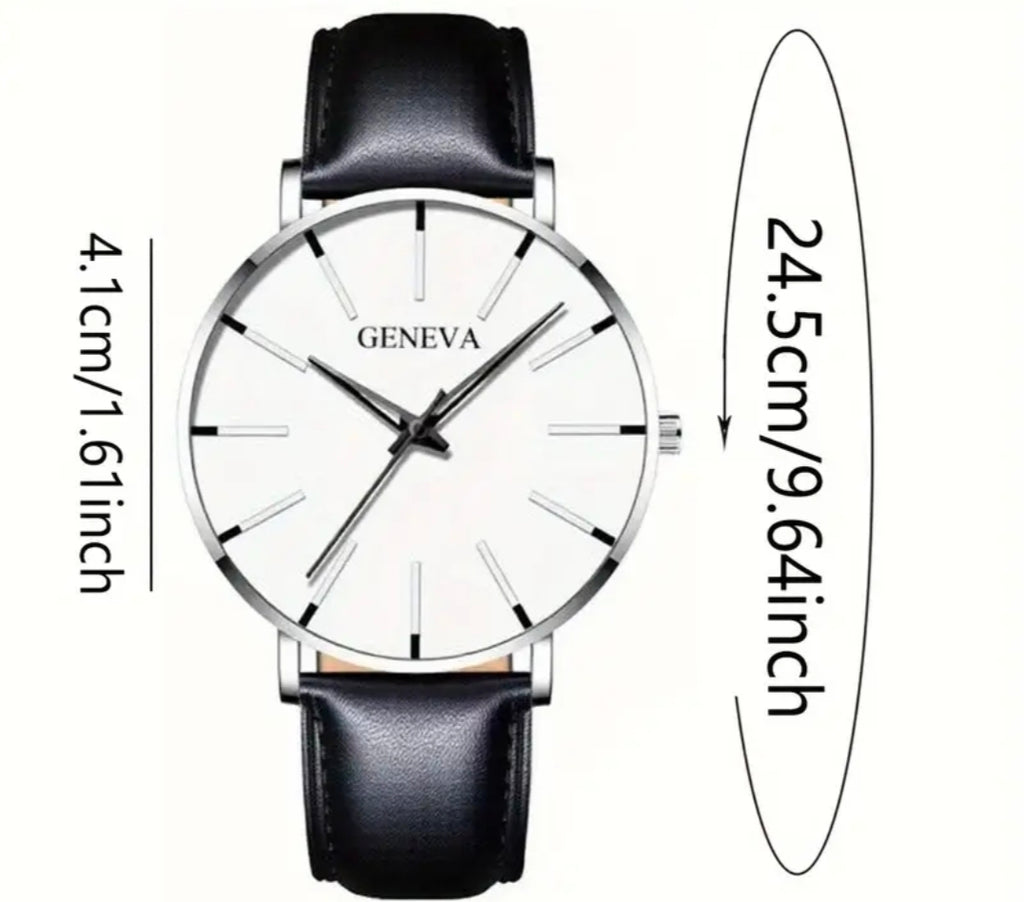 Heeren-Quarzuhr mit weißen Ziffernblatt - ideal für Business, Partys und Ramadan-Geschenke