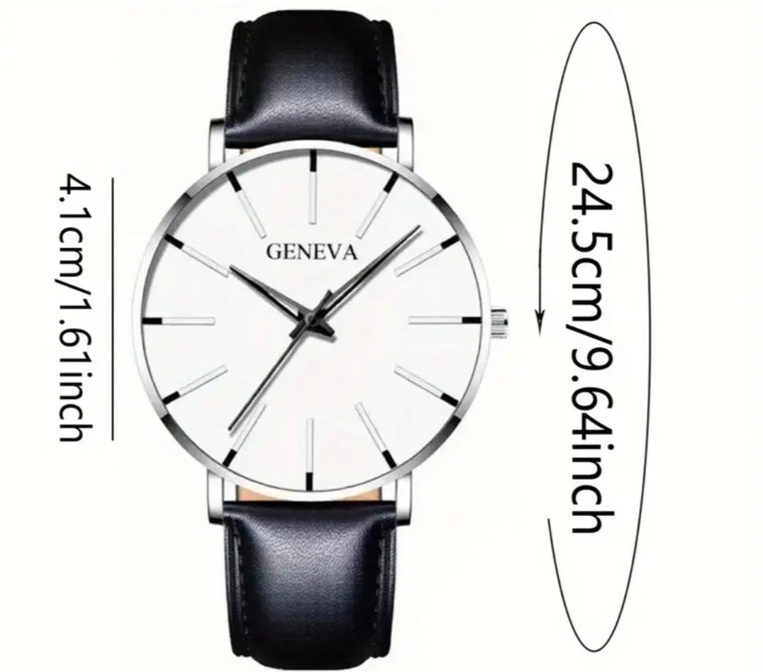 Heeren-Quarzuhr mit weißen Ziffernblatt - ideal für Business, Partys und Ramadan-Geschenke